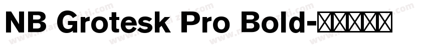 NB Grotesk Pro Bold字体转换